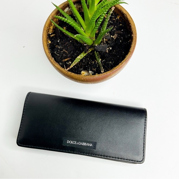 Dolce & Gabbana Accessories - DOLCE & GABBANA Black Leather Eyeglass Case | Designer Accessory